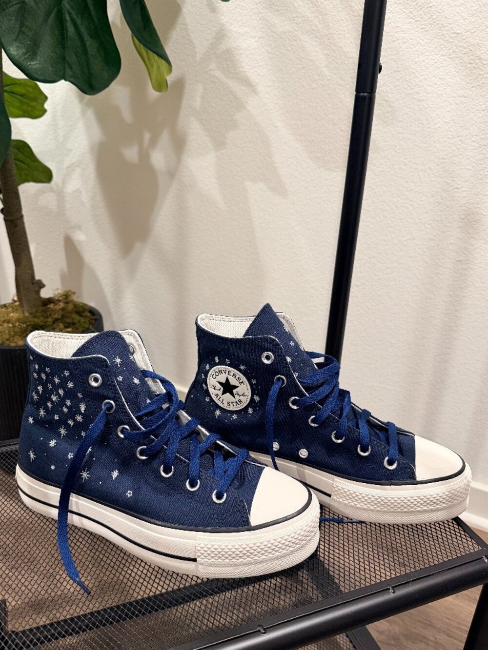 Converse Chuck Taylor All Star Lift Platform Cosmic Navy High Tops Women's 9